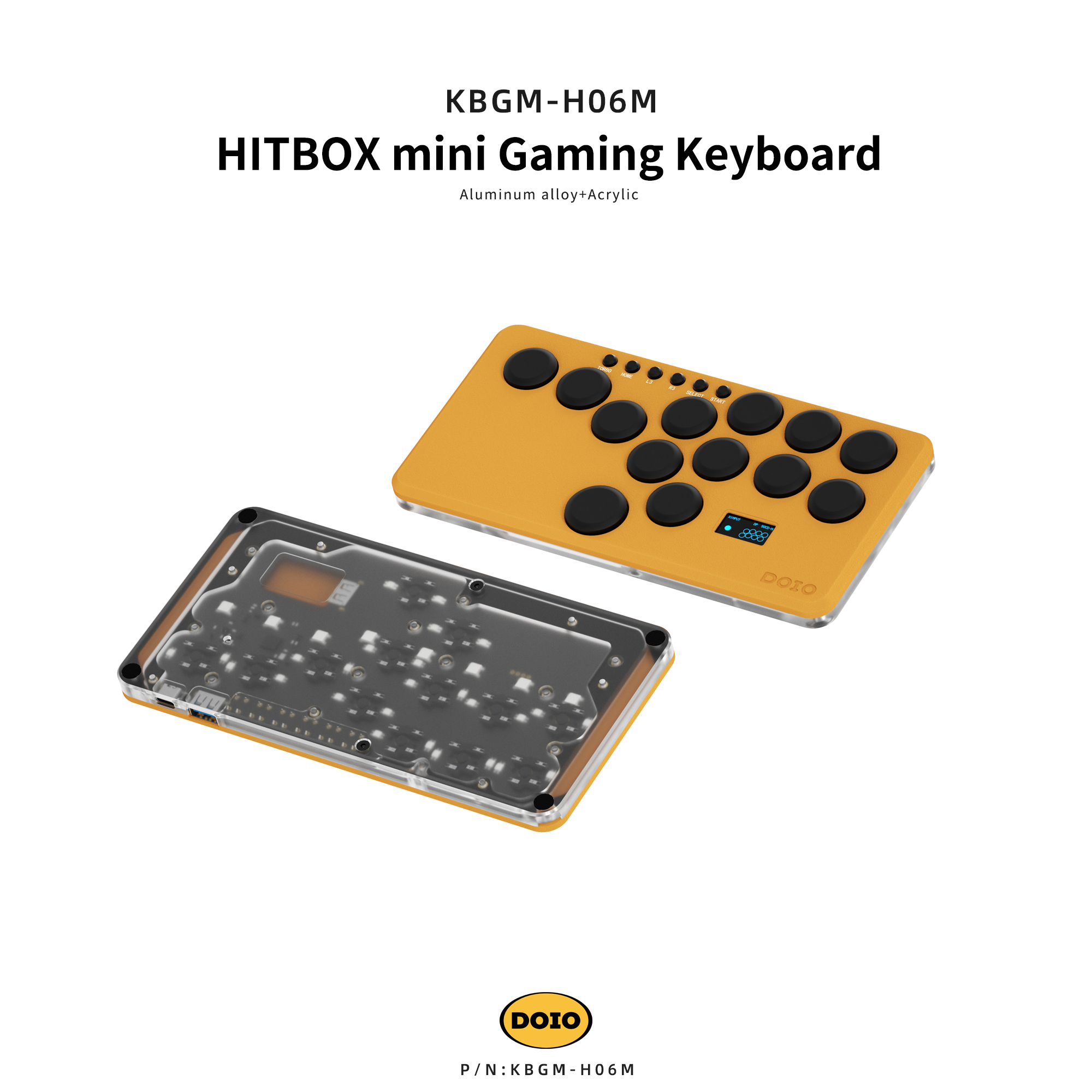 DOIO KBGM-H06M ミニ レバーレスコントローラー HITBOX HITBOX mini Gaming Keyboard KBGM-H06M