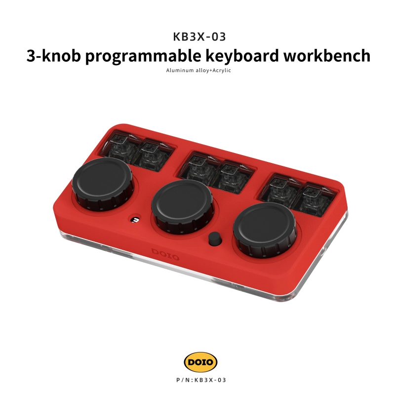 DOIO 3-knob programmable keyboard workbench