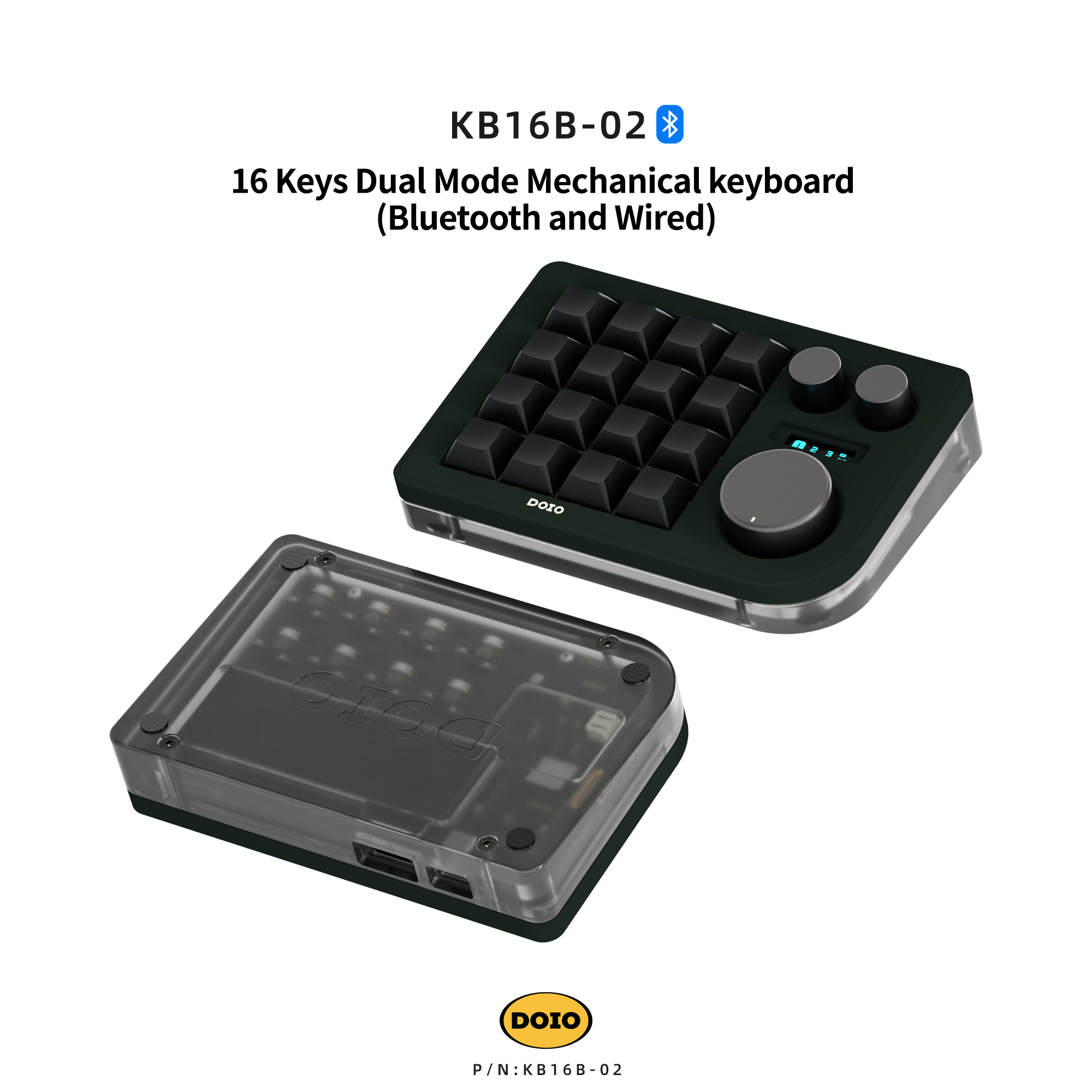 DOIO 16 keys Programmable Multifunction Mechanical keyboard