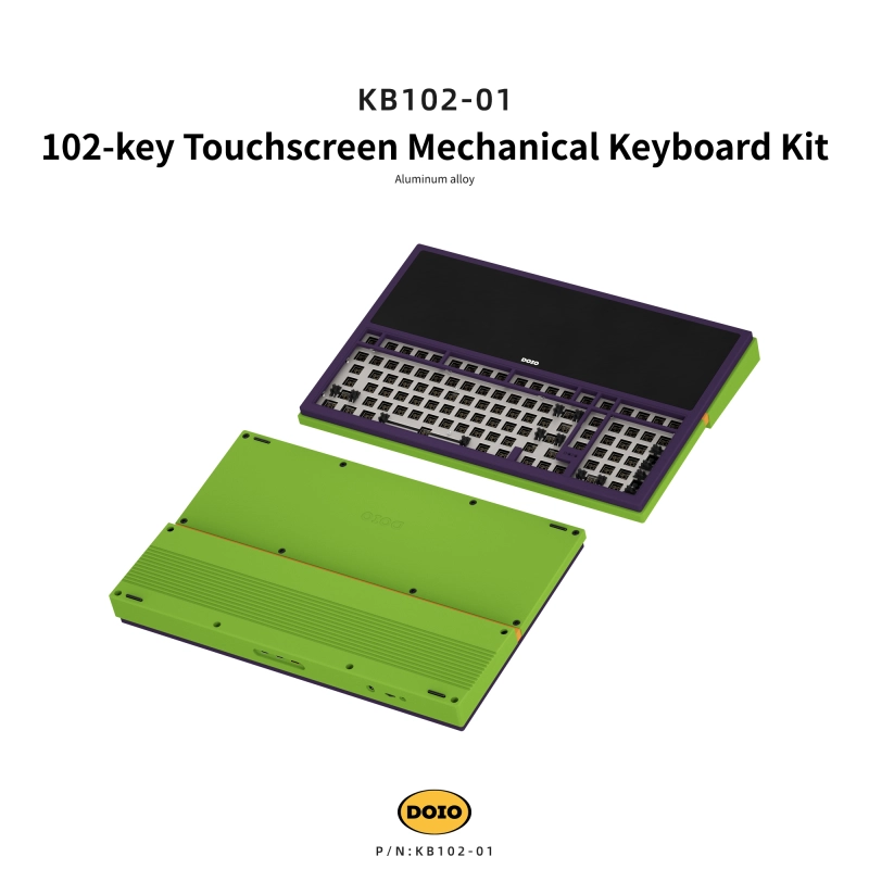 102-key Aluminum Alloy Touchscreen Mechanical Keyboard Kit KB102-01