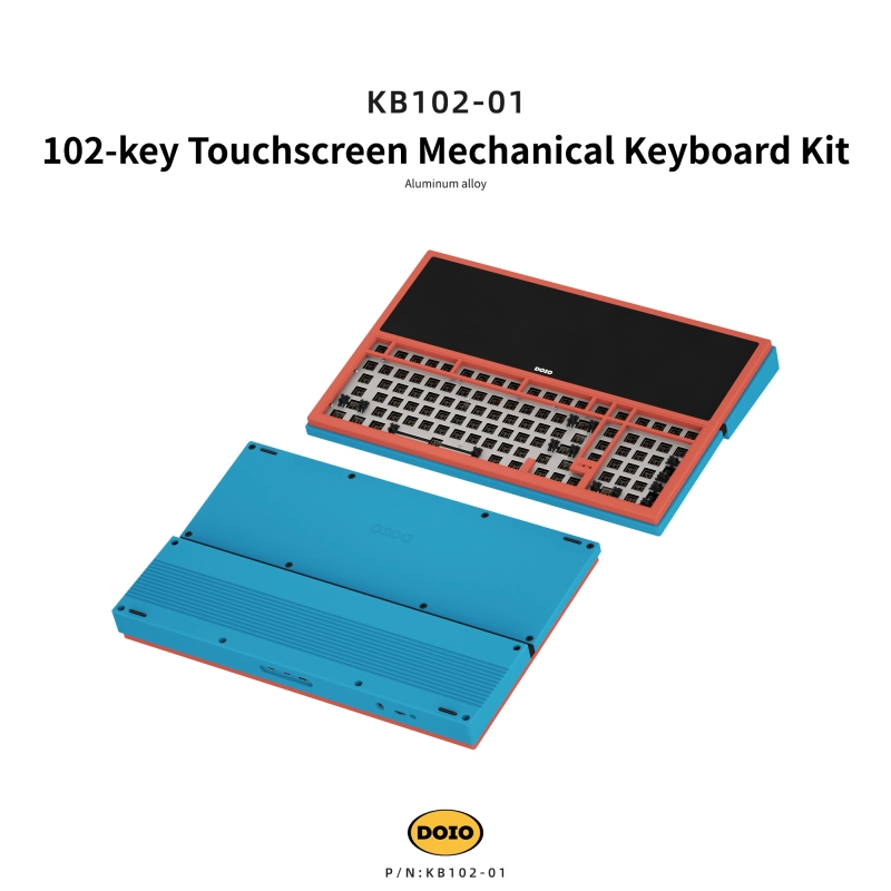 102-key Aluminum Alloy Touchscreen Mechanical Keyboard Kit KB102-01