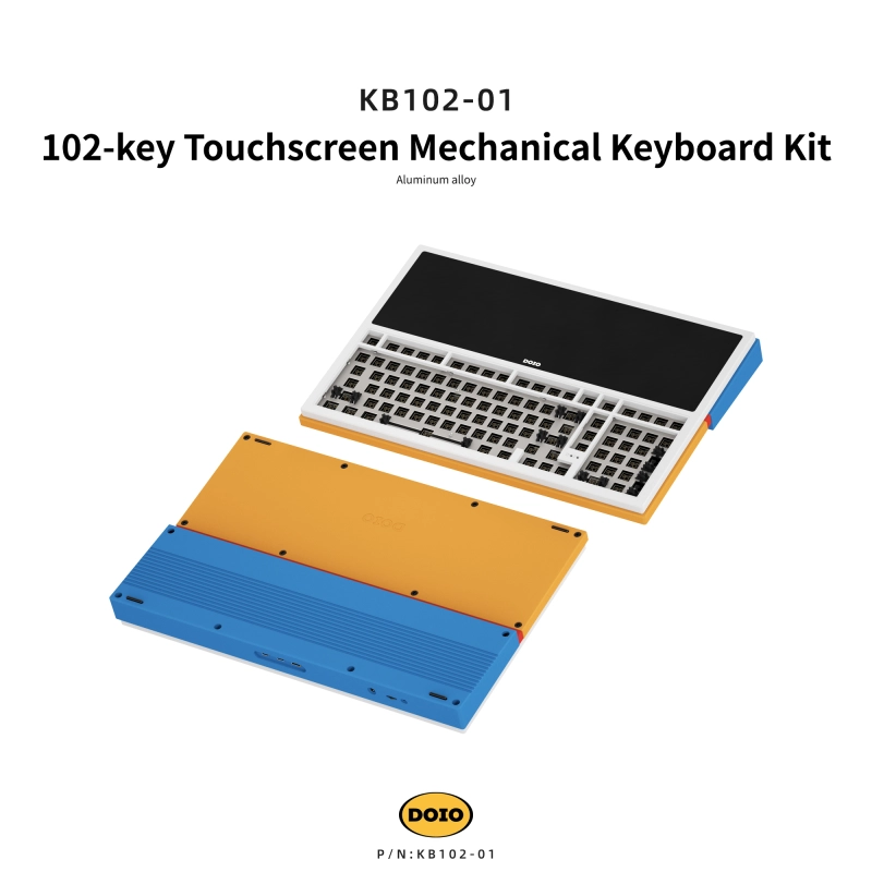 102-key Aluminum Alloy Touchscreen Mechanical Keyboard Kit KB102-01