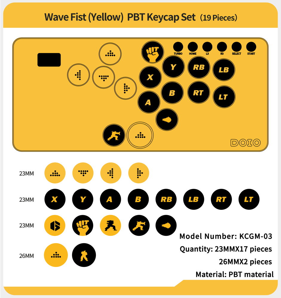 HITBOX PBT Keycaps KCGM-03