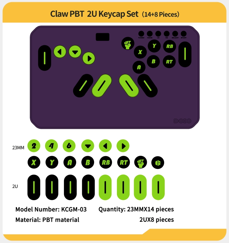 HITBOX PBT Keycaps KCGM-03