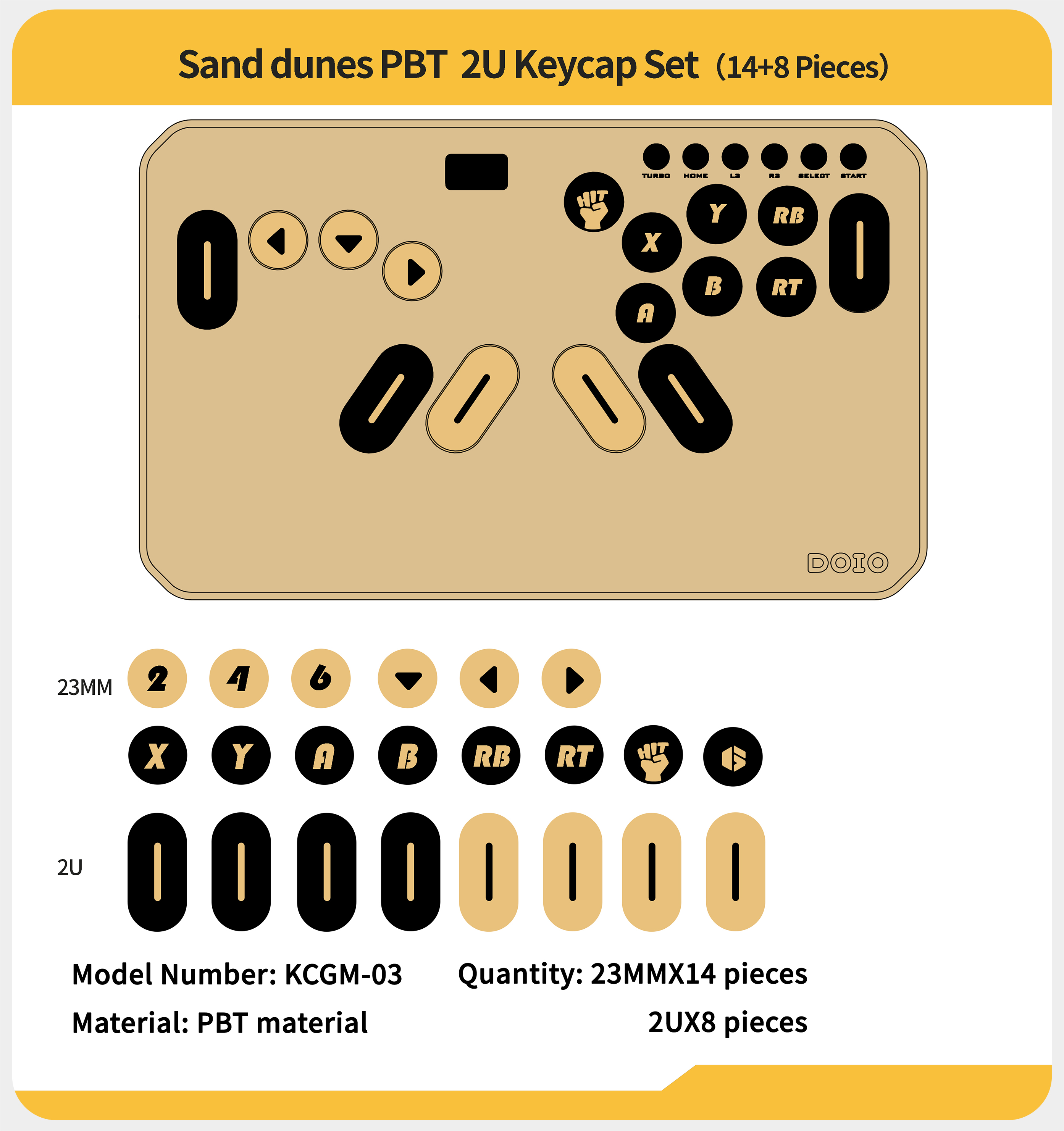 HITBOX PBT Keycaps KCGM-02