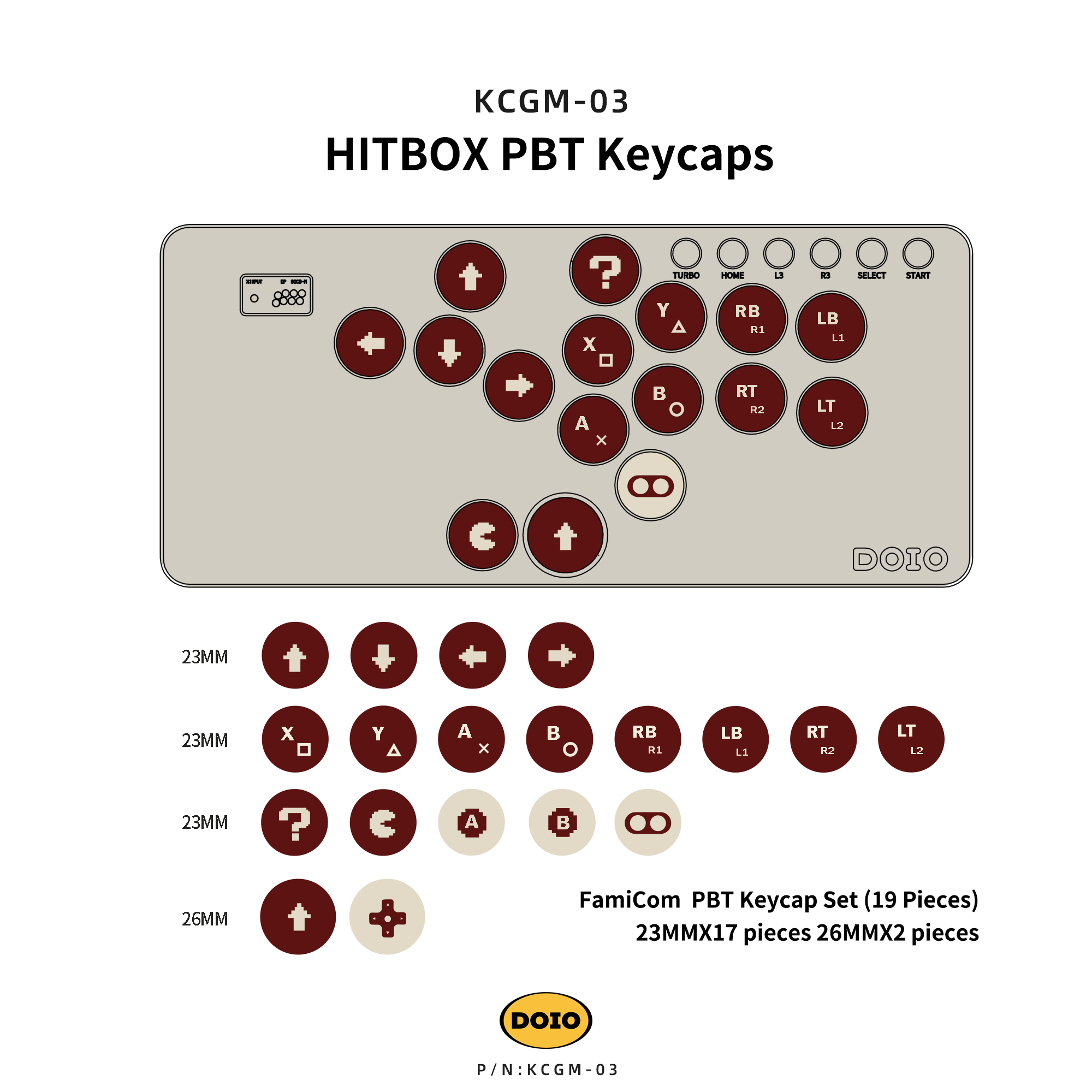 HITBOX PBT Keycaps KCGM-02