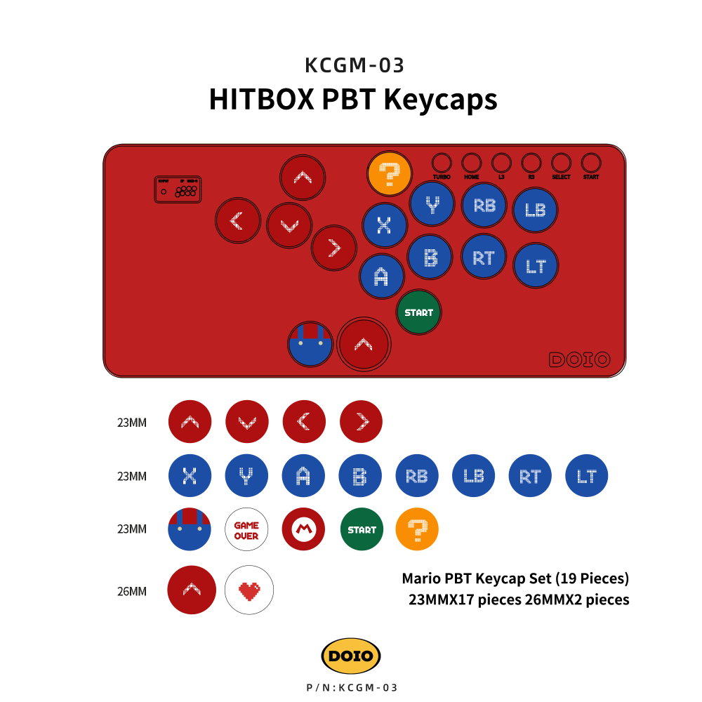 HITBOX PBT Keycaps KCGM-03