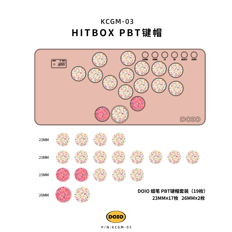 HITBOX PBT Keycaps KCGM-03