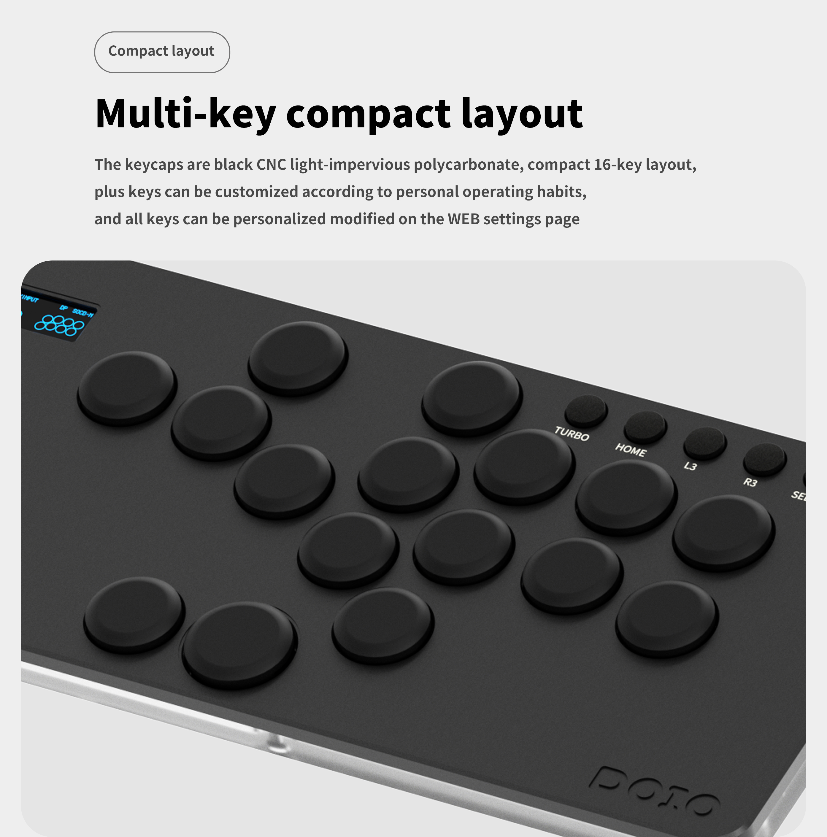 HITBOX A4 size gaming keyboard KBGM-H06
