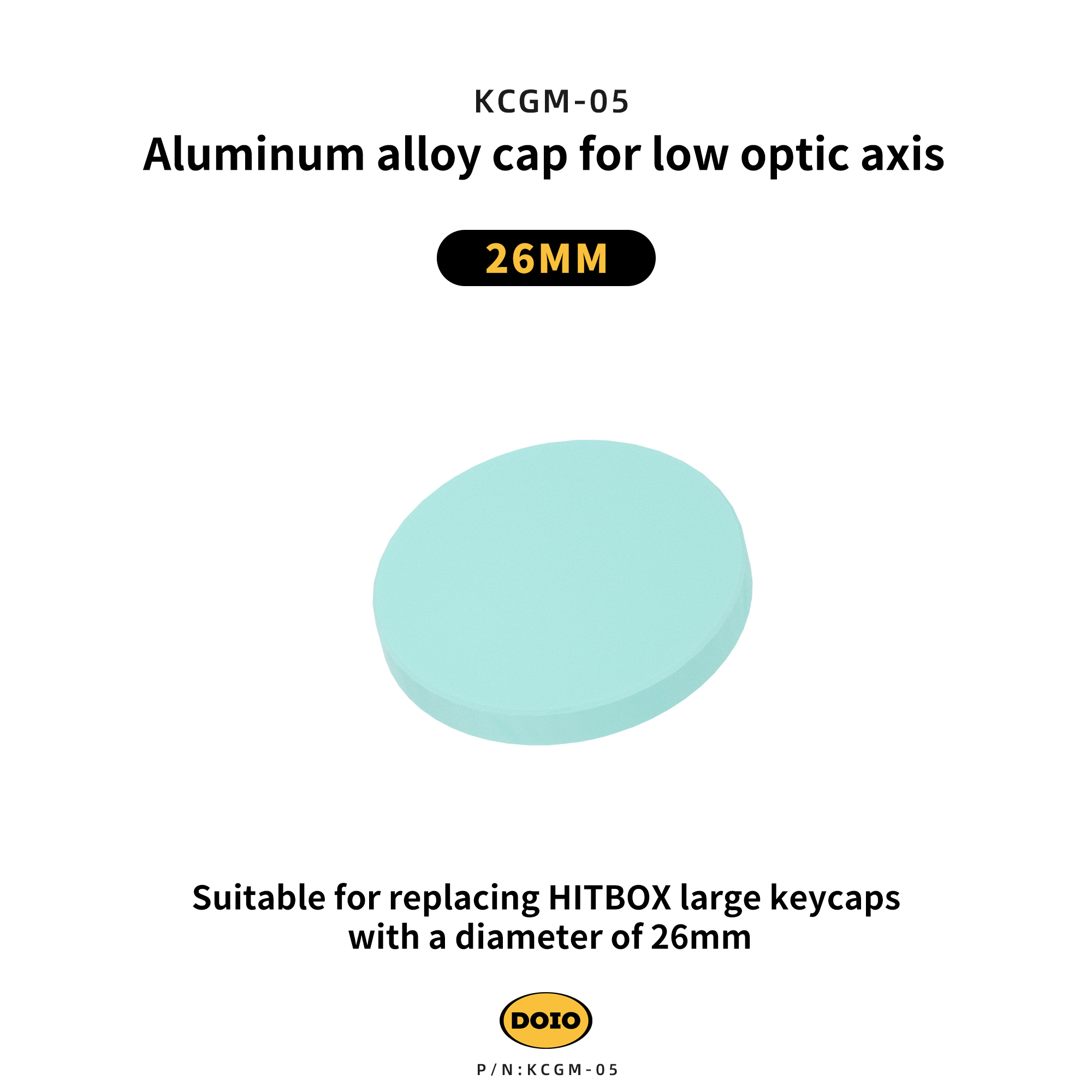 DOIO Aluminum alloy cap for low optic axis