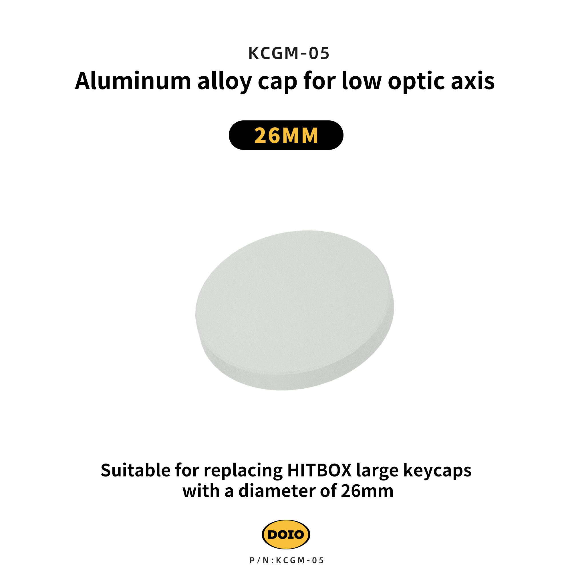 DOIO Aluminum alloy cap for low optic axis