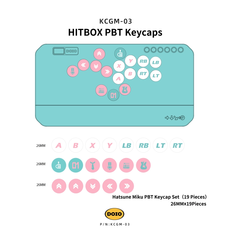 HITBOX PBT Keycaps KCGM-03