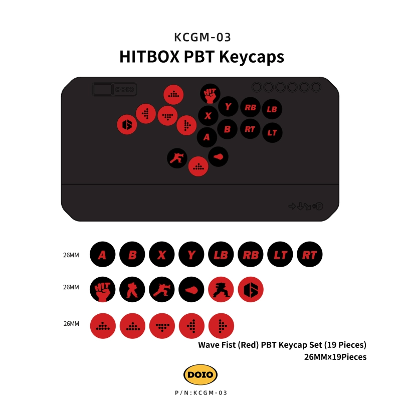 HITBOX PBT Keycaps KCGM-03