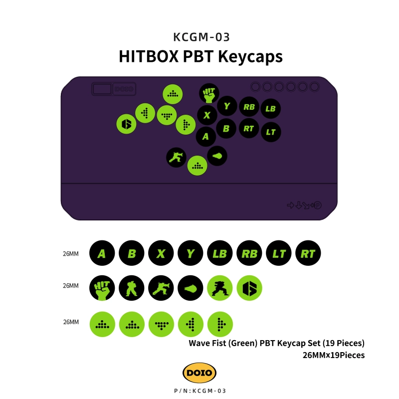 HITBOX PBT Keycaps KCGM-03