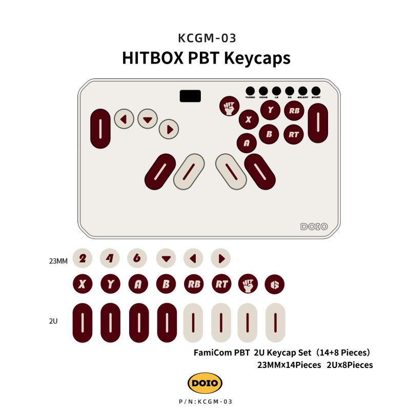 HITBOX PBT Keycaps KCGM-03