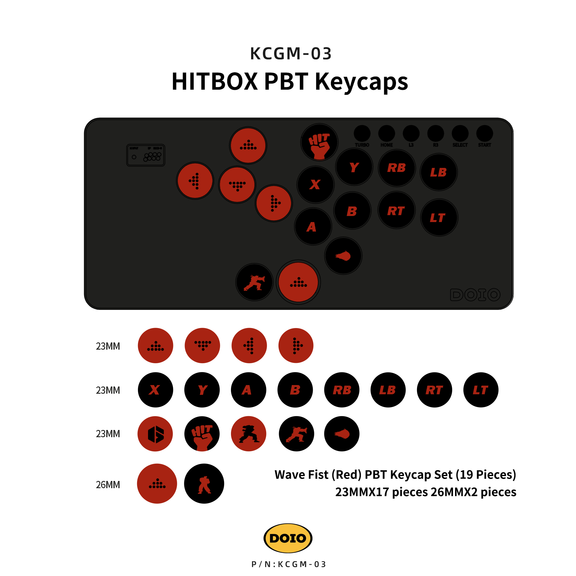 HITBOX PBT Keycaps KCGM-02