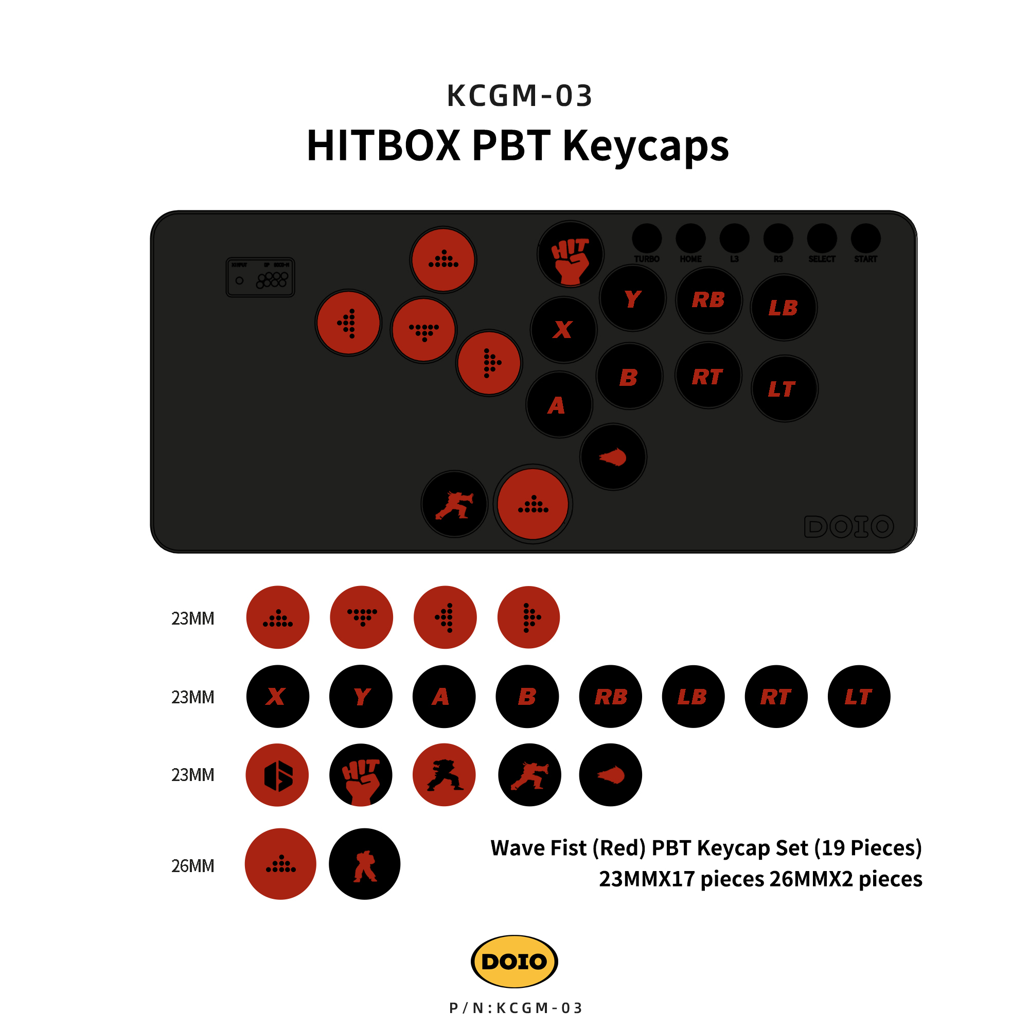 HITBOX PBT Keycaps KCGM-03