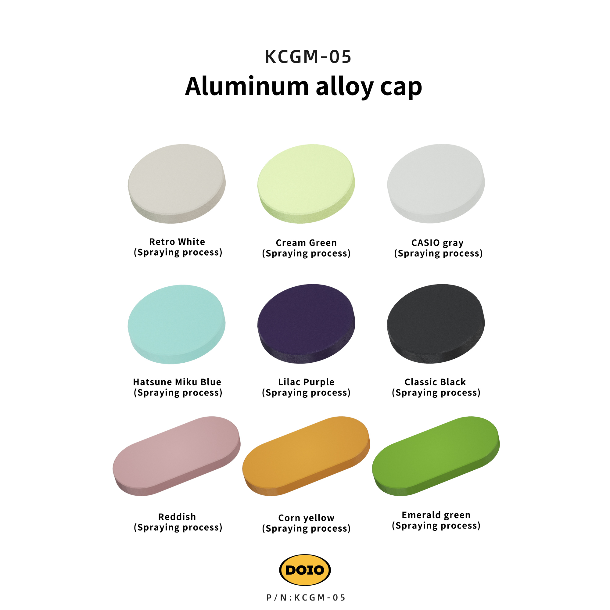 DOIO Aluminum alloy cap for low optic axis