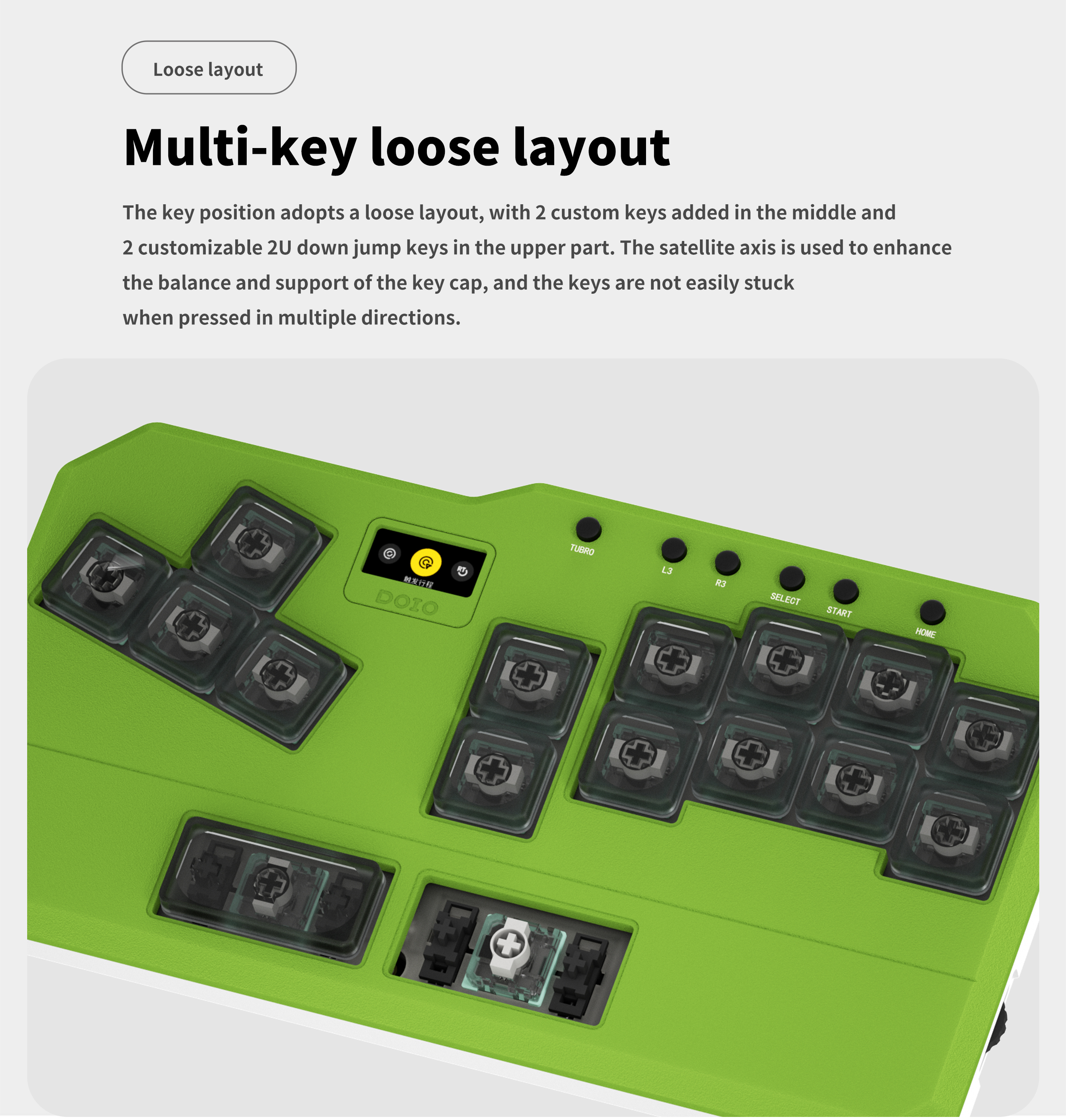 レバーレスコントローラー DOIO HITBOX KBHX-01HE PRO HITBOX Gaming Peripheral KBHX-01HE PRO
