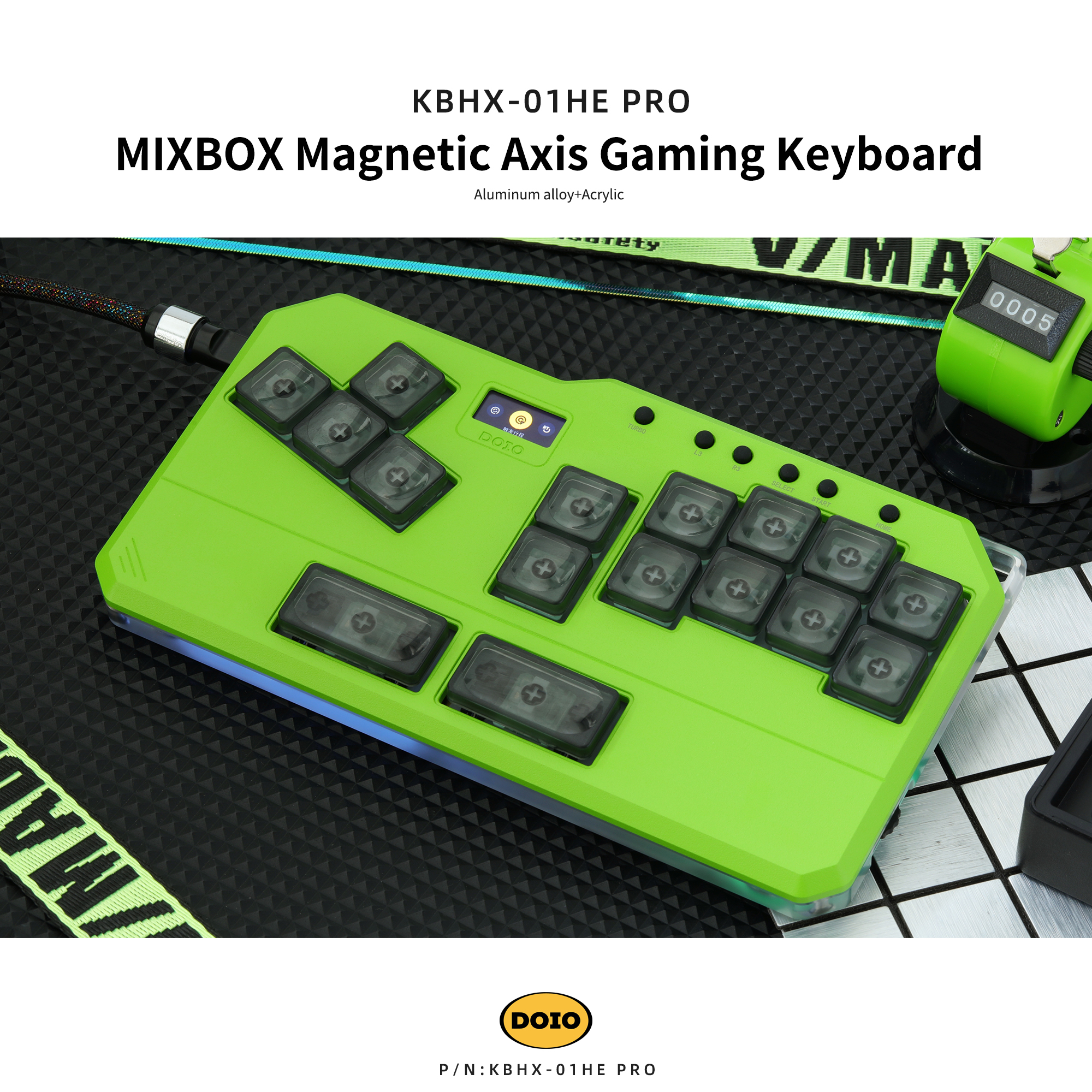 レバーレスコントローラー DOIO HITBOX KBHX-01HE PRO HITBOX Gaming Peripheral KBHX-01HE PRO