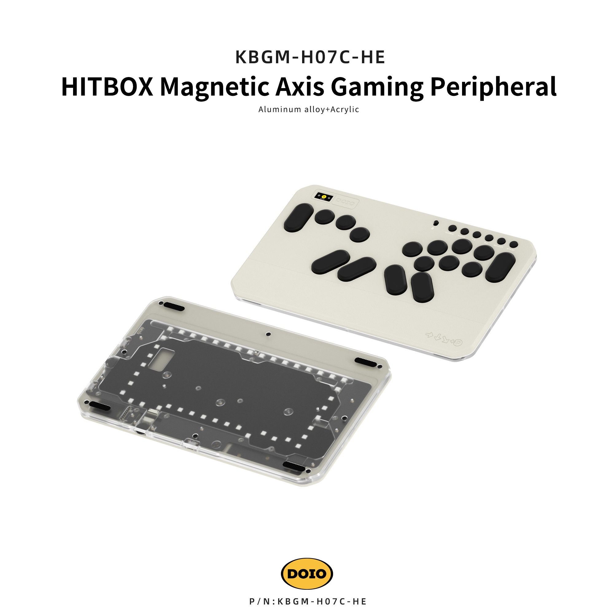 DOIO HITBOX KBGM-H07C アルミレバーレスコントローラー HITBOX Gaming Peripheral KBGM-H07C