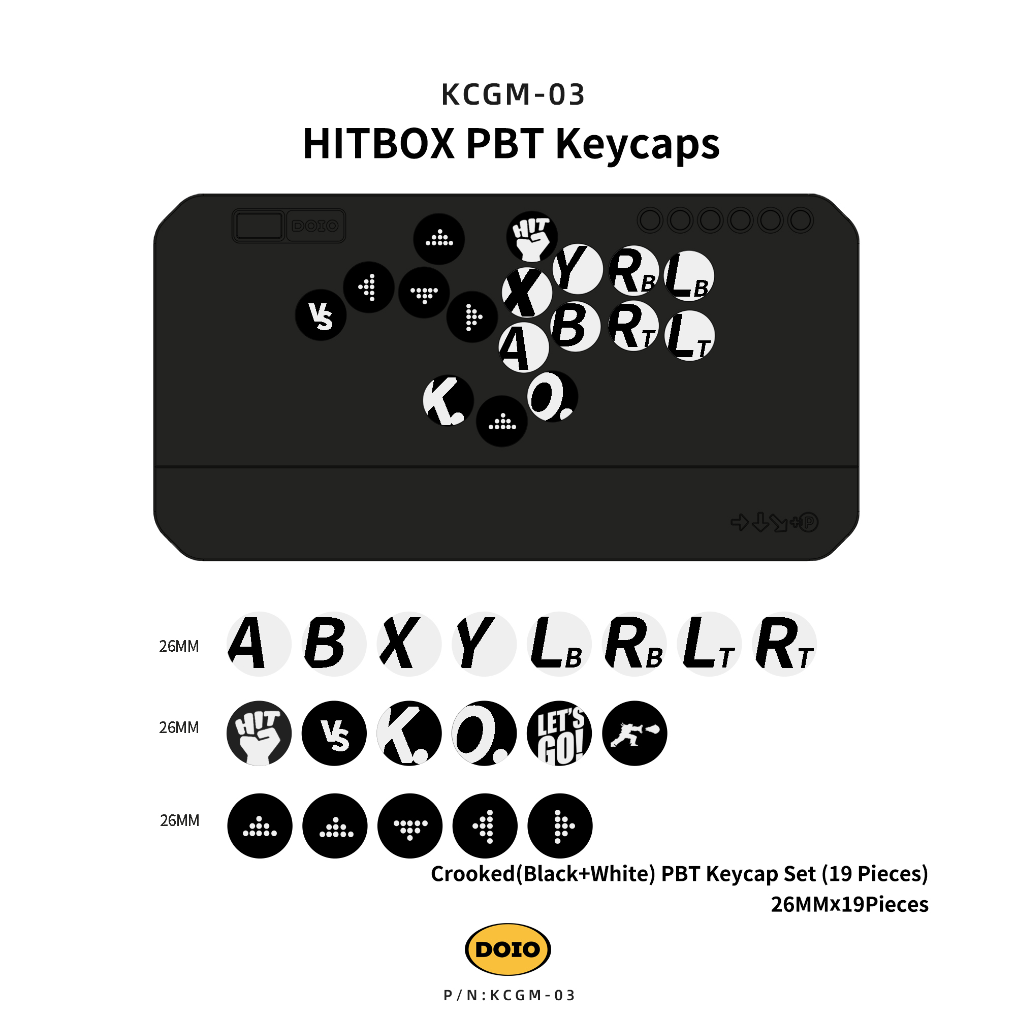 mkhk HITBOX Mini HitBox SallyBox Plus with Gamerfinger Caps LED Light