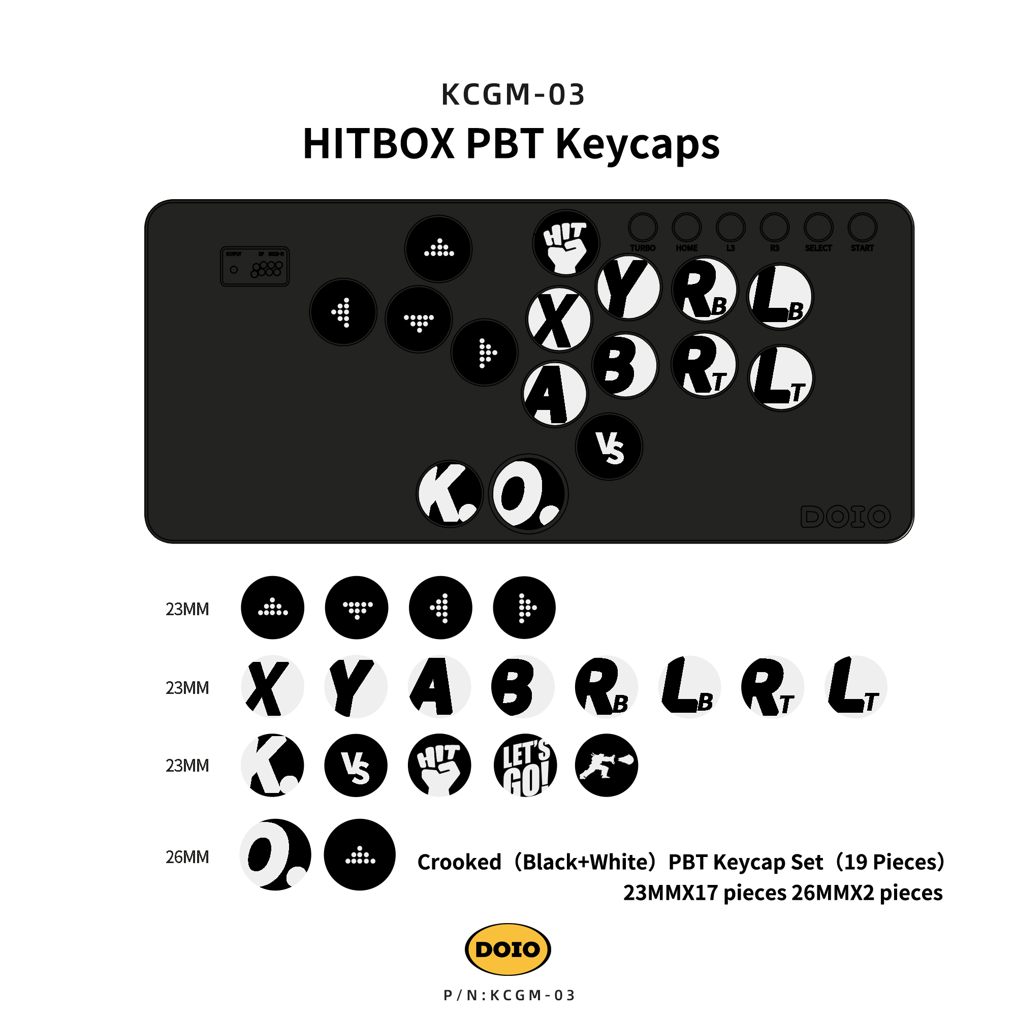HITBOX PBT Keycaps KCGM-03
