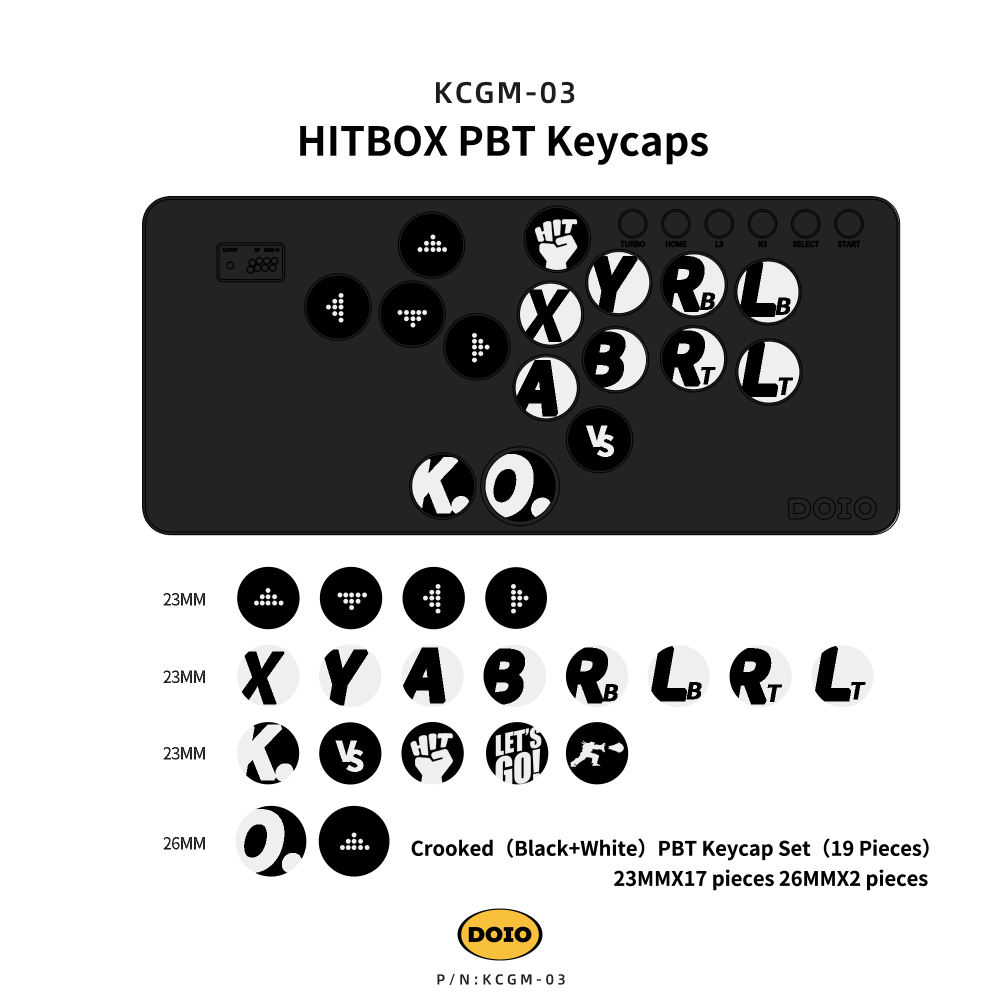 HITBOX PBT Keycaps KCGM-03