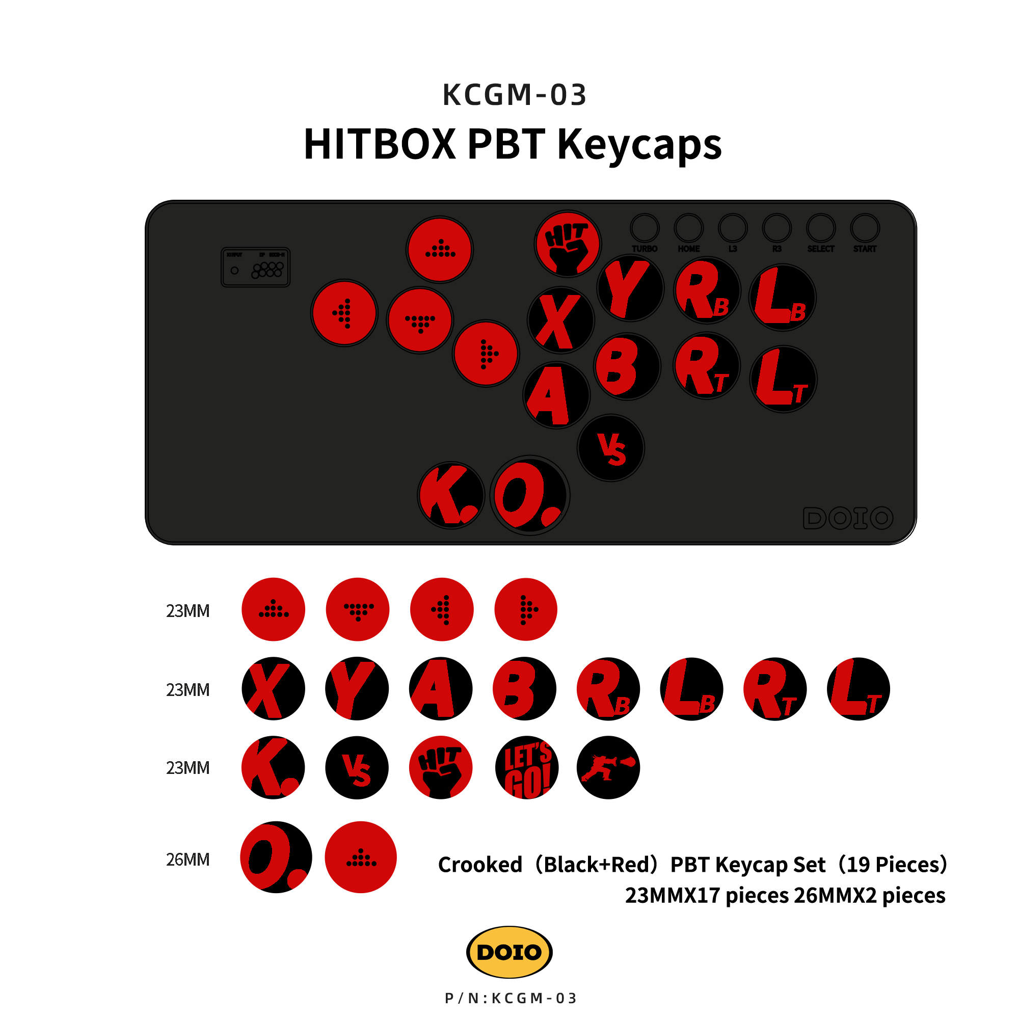 HITBOX PBT Keycaps KCGM-02