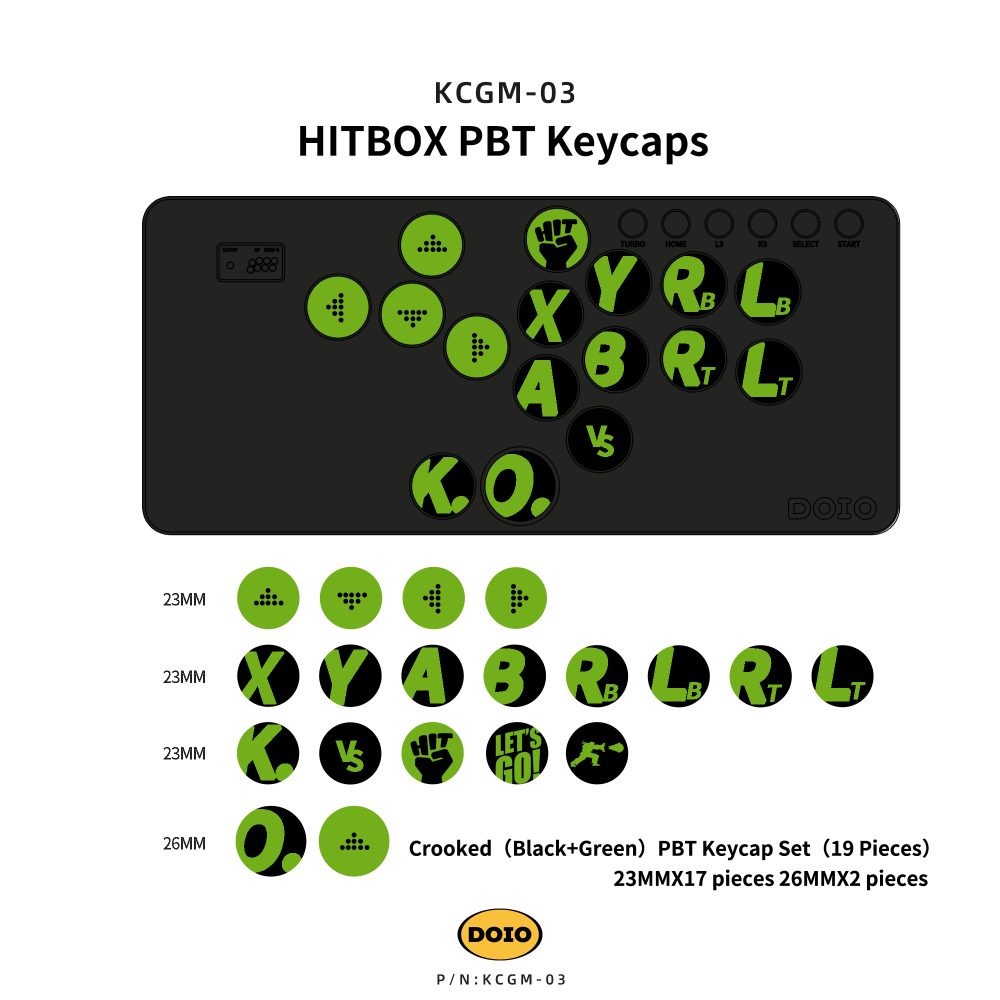 HITBOX PBT Keycaps KCGM-03