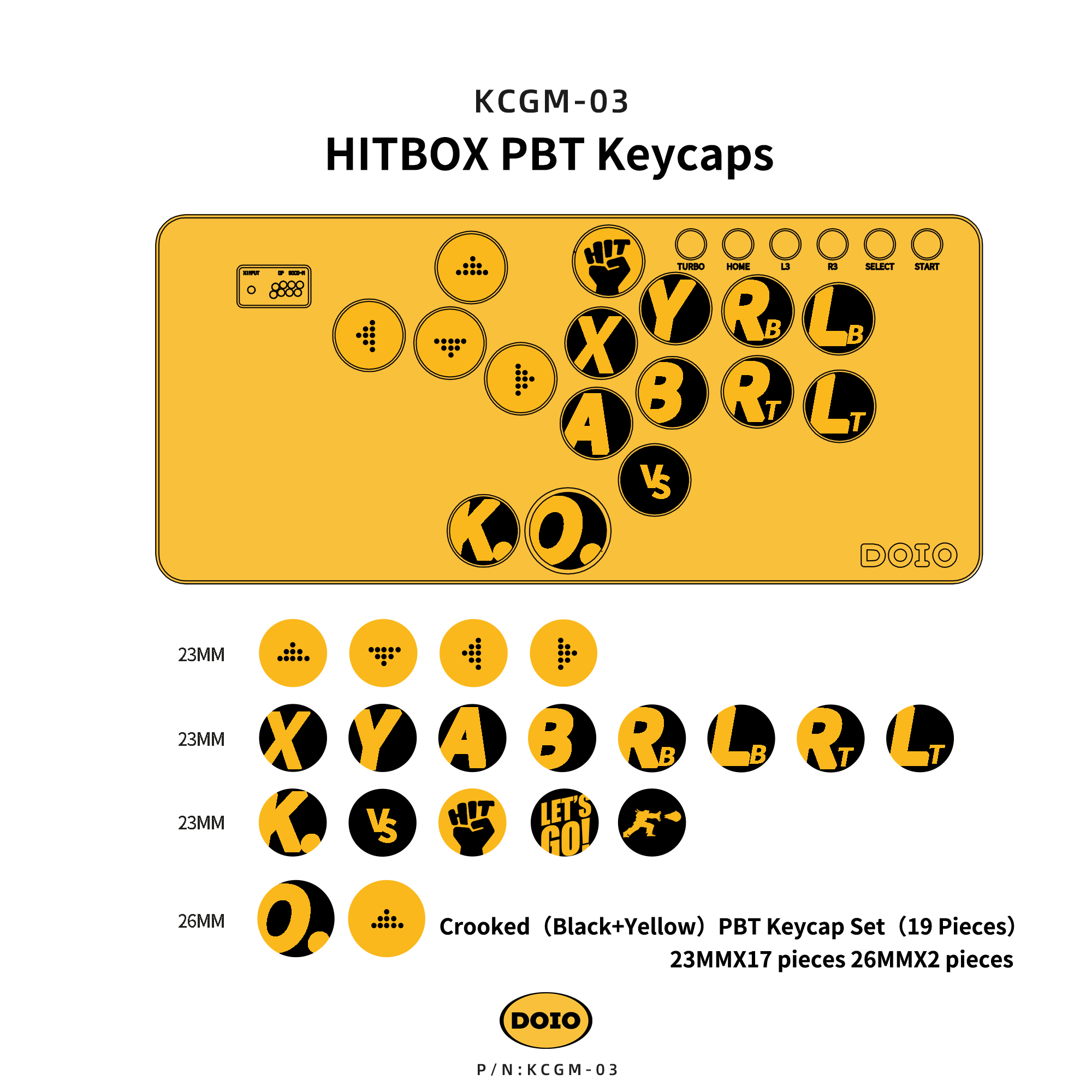 HITBOX PBT Keycaps KCGM-02