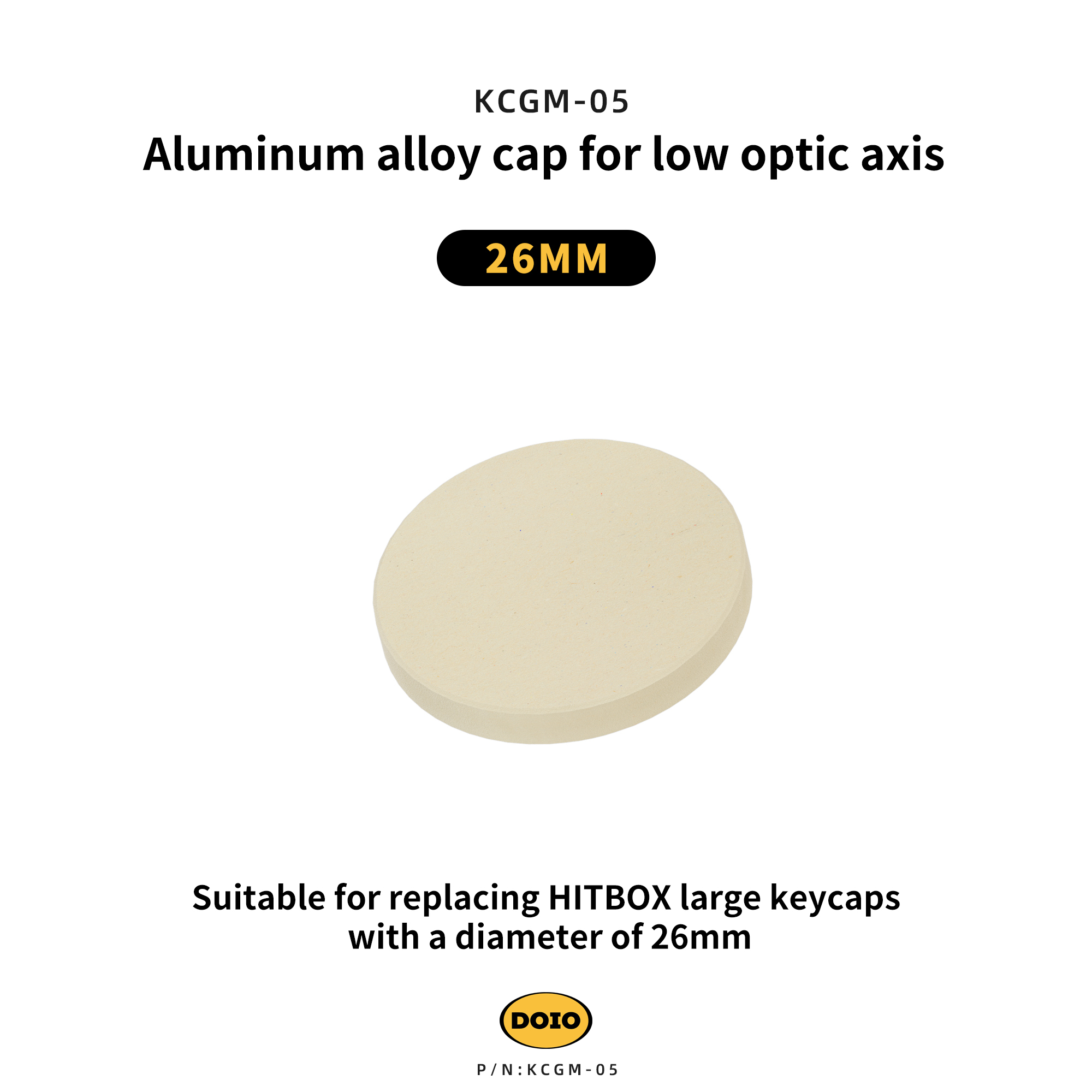 DOIO Aluminum alloy cap for low optic axis