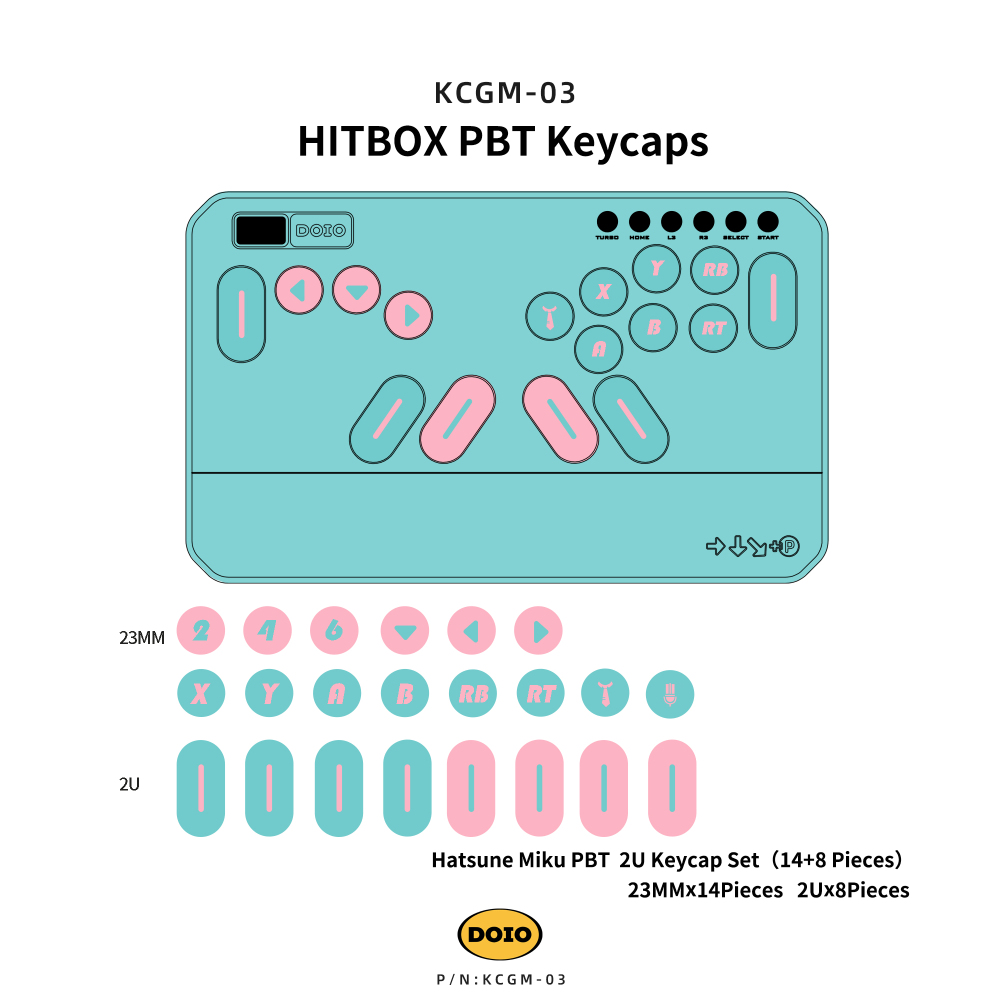 HITBOX PBT Keycaps KCGM-03