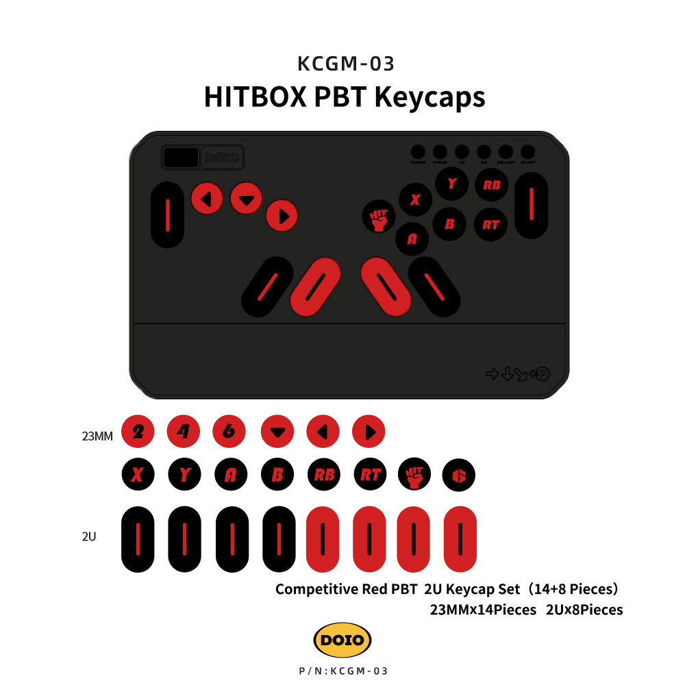 HITBOX PBT Keycaps KCGM-03