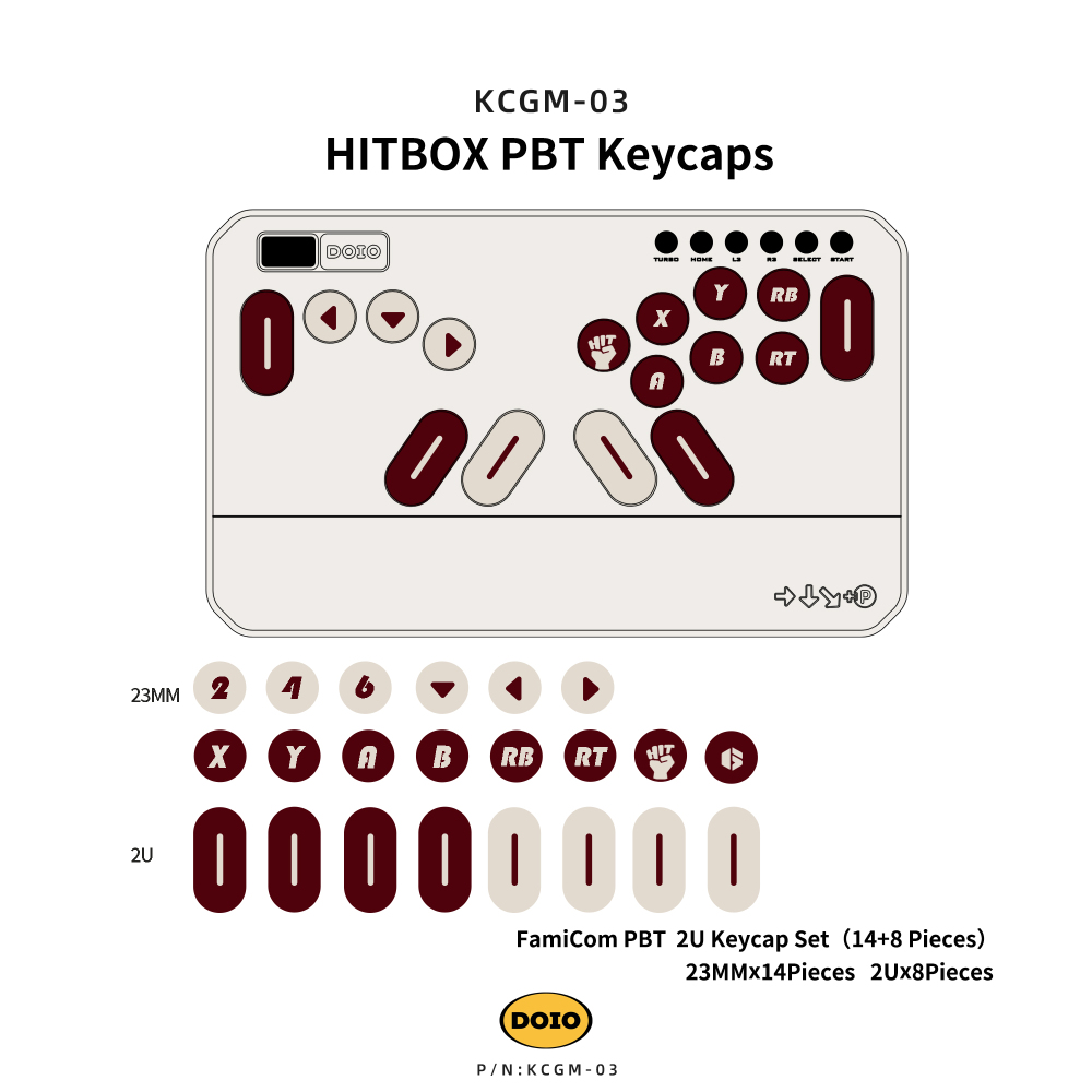HITBOX PBT Keycaps KCGM-03