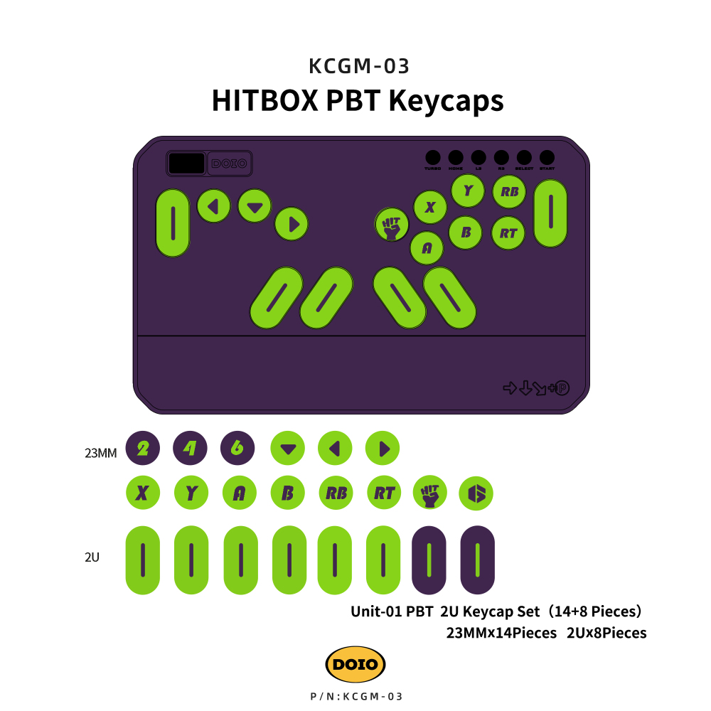 HITBOX PBT Keycaps KCGM-03