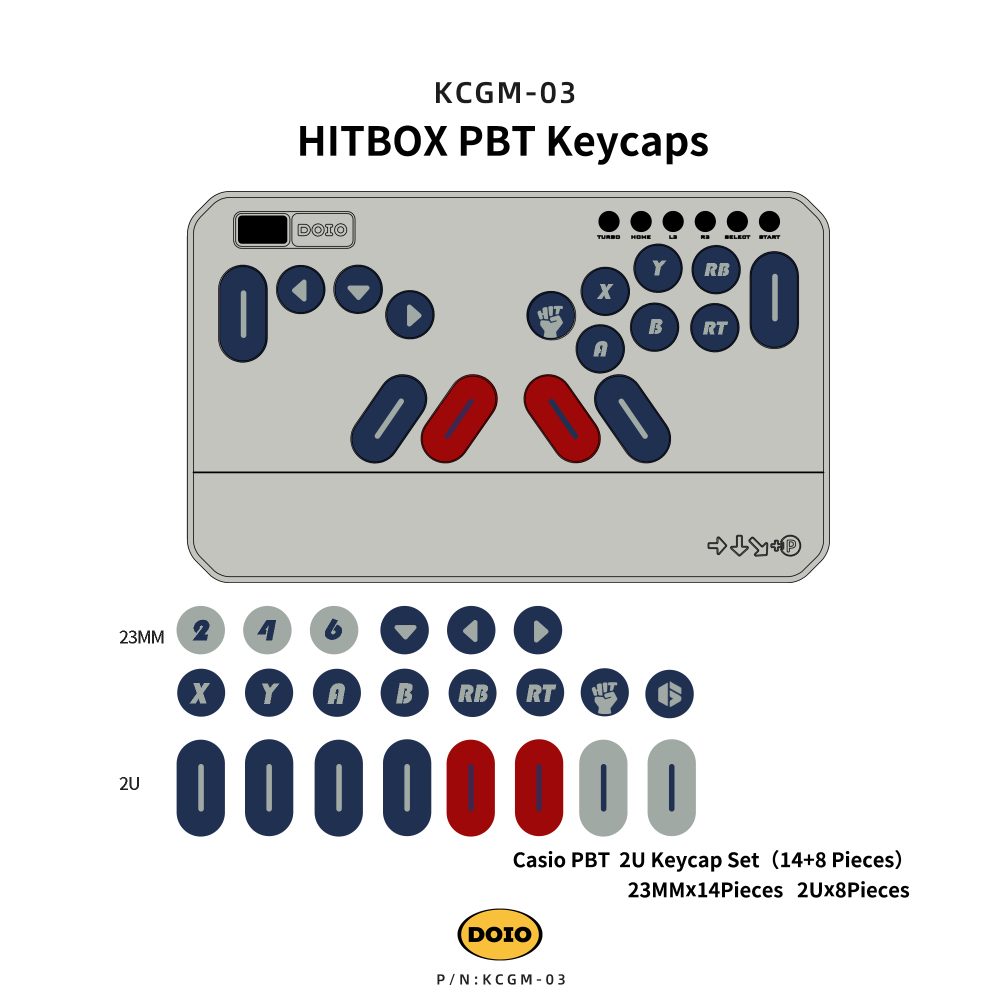 HITBOX PBT Keycaps KCGM-03