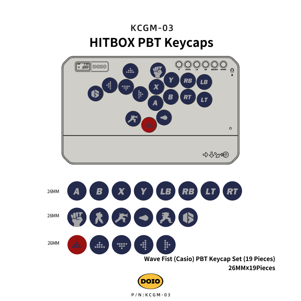 HITBOX PBT Keycaps KCGM-03