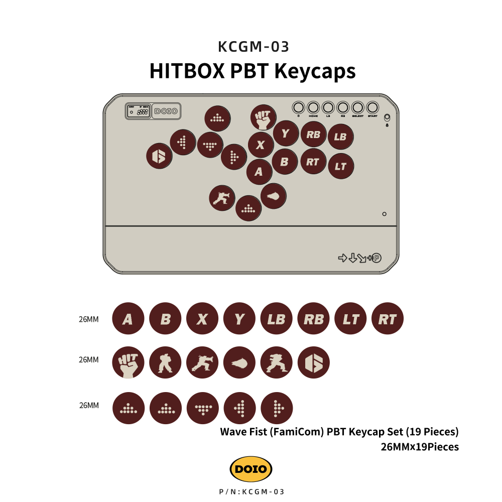 HITBOX PBT Keycaps KCGM-03