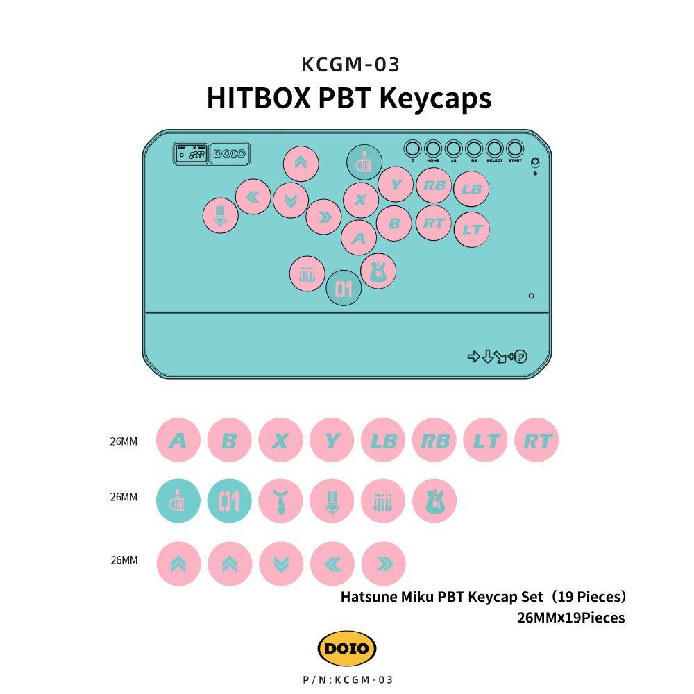 HITBOX PBT Keycaps KCGM-03