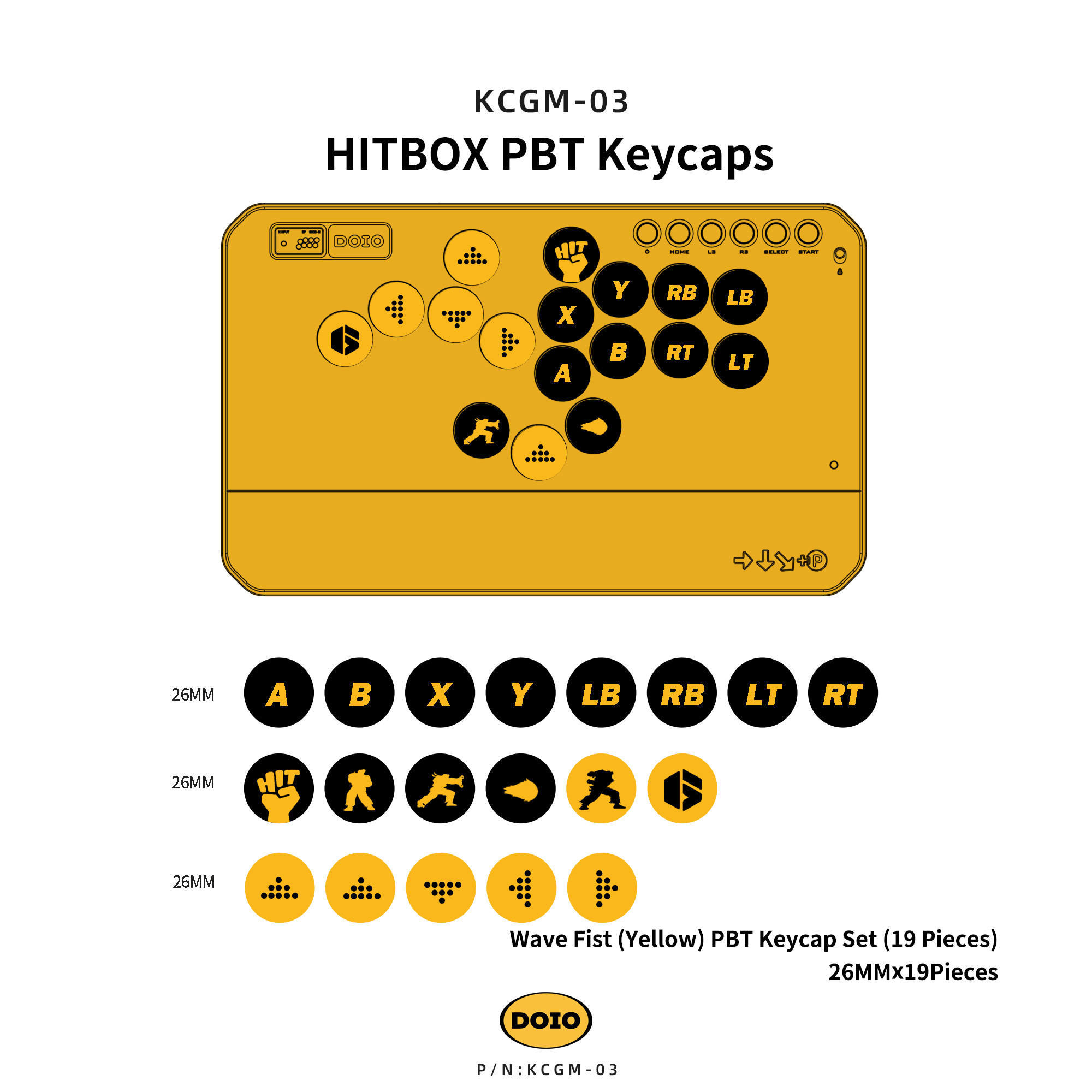 HITBOX PBT Keycaps KCGM-03