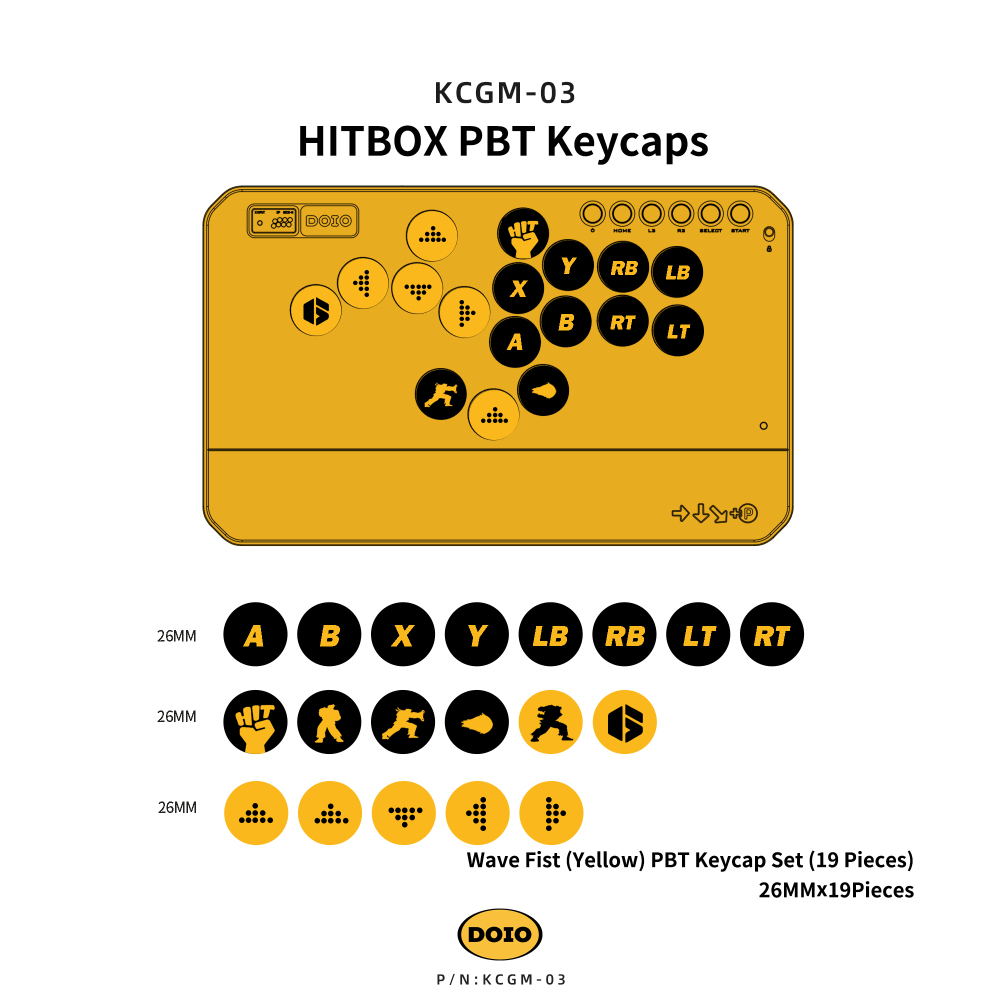 HITBOX PBT Keycaps KCGM-03
