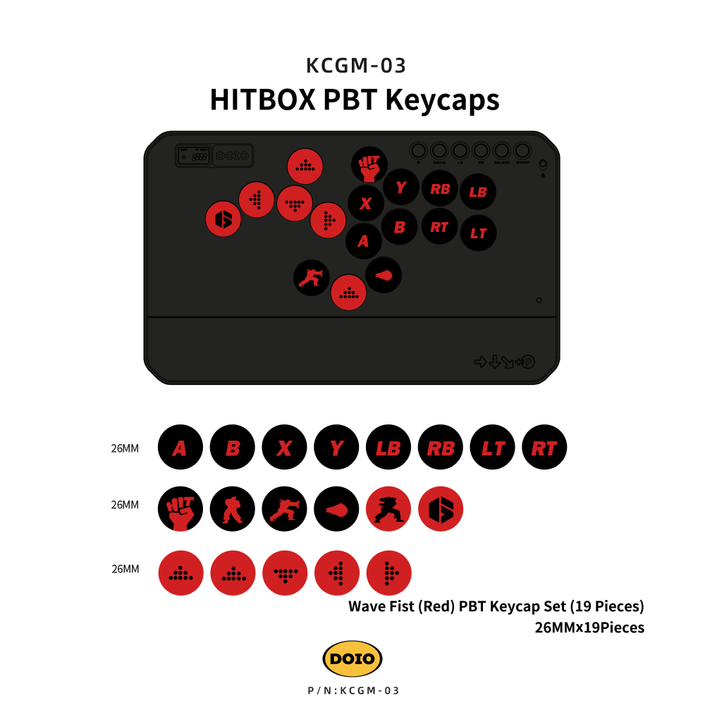 HITBOX PBT Keycaps KCGM-03