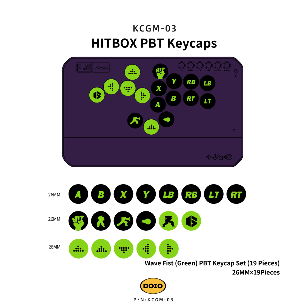 HITBOX PBT Keycaps KCGM-03