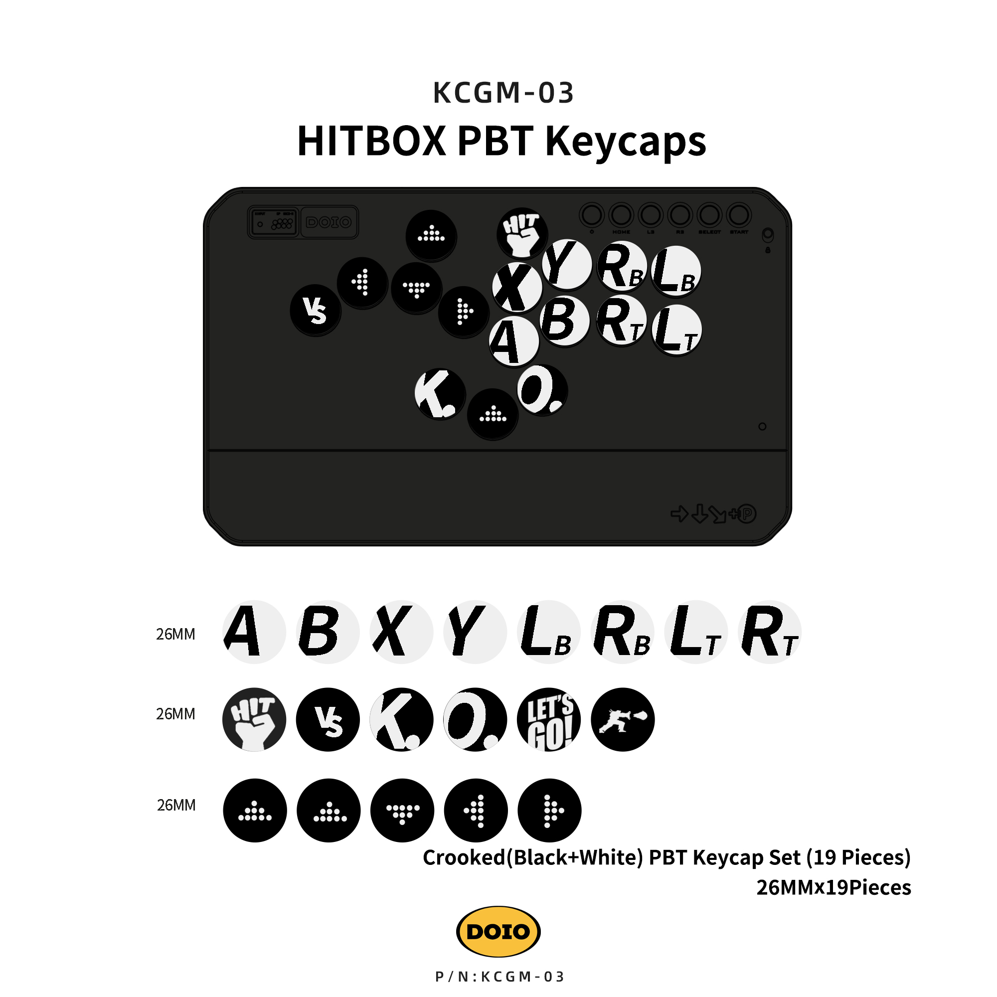 HITBOX PBT Keycaps KCGM-03
