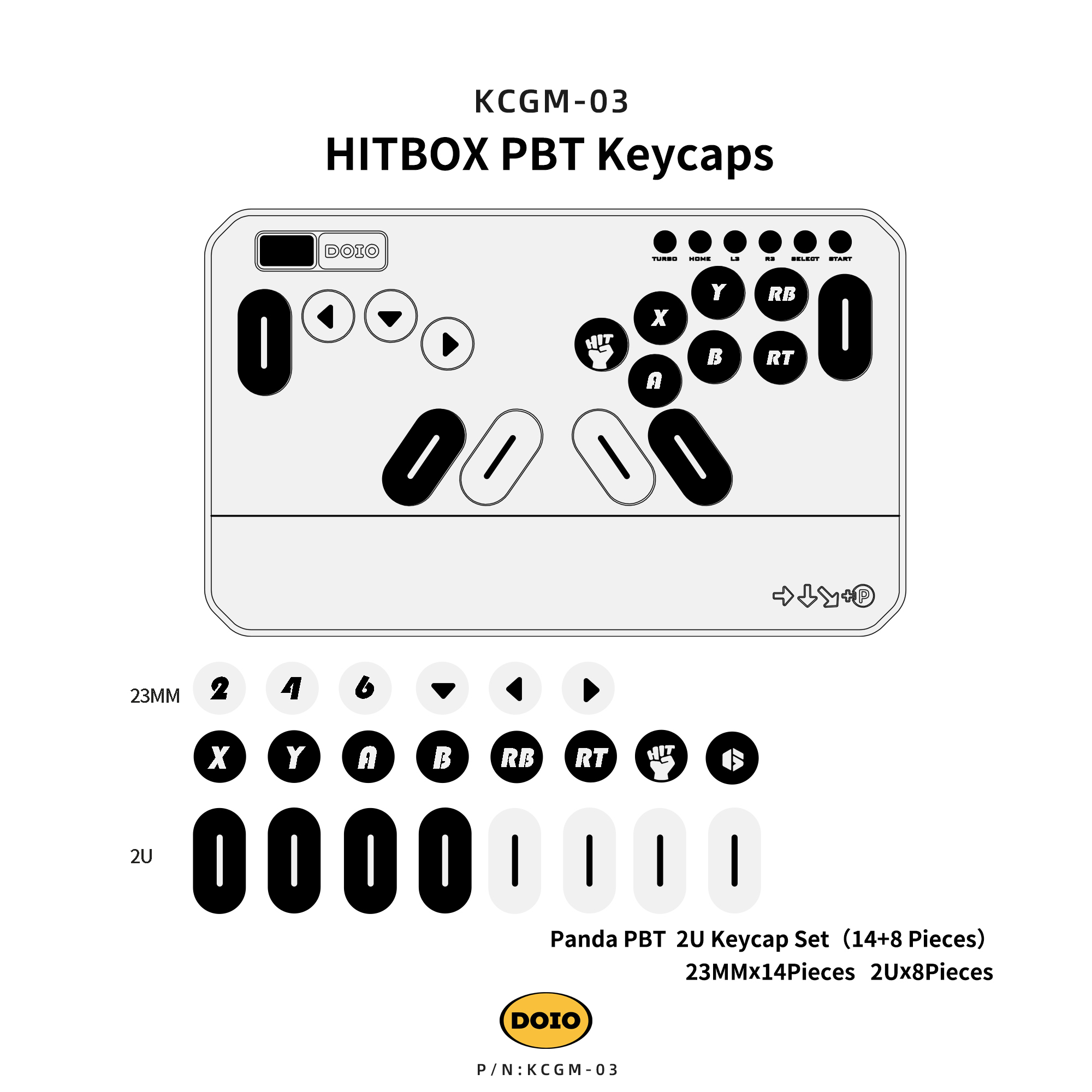 HITBOX PBT Keycaps KCGM-03