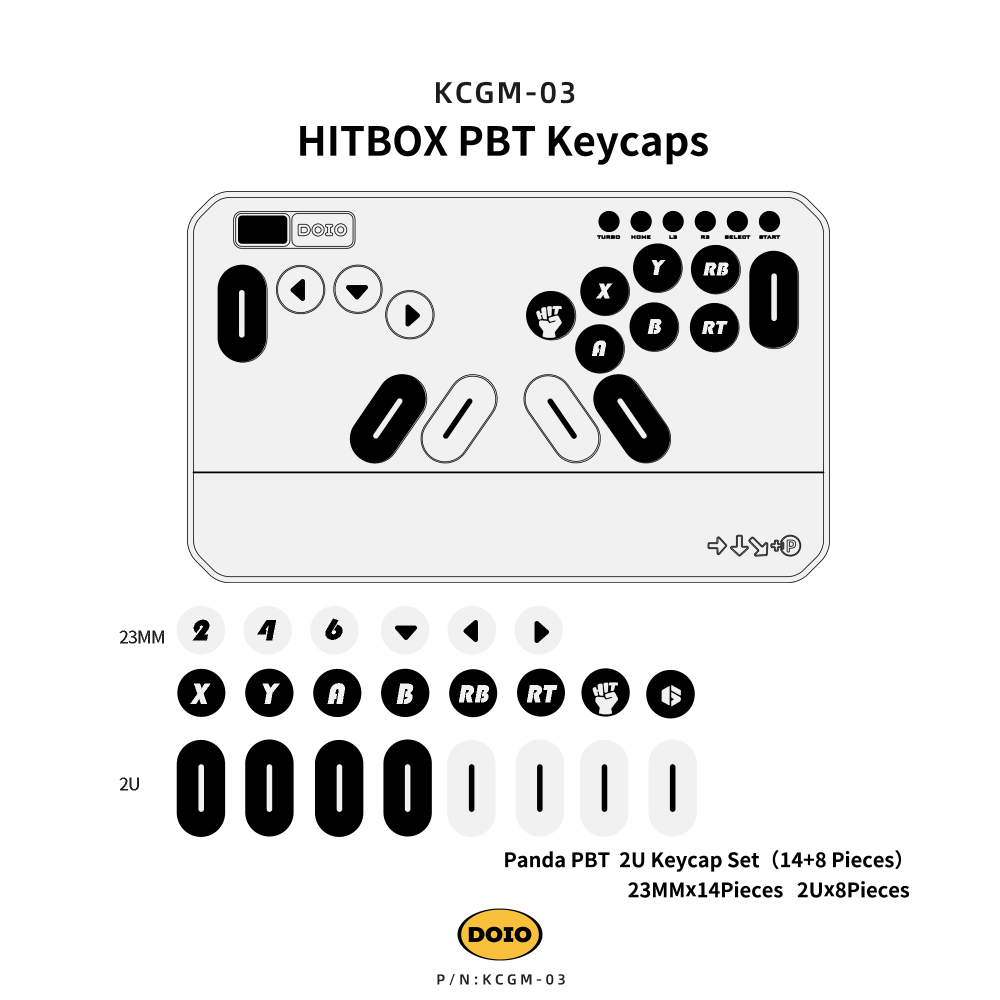 HITBOX PBT Keycaps KCGM-03