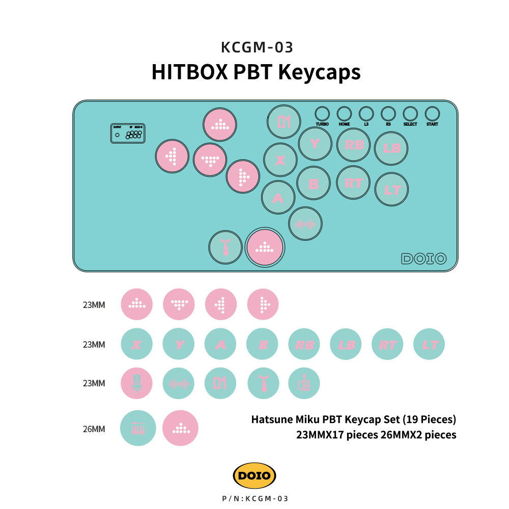 HITBOX PBT Keycaps KCGM-03