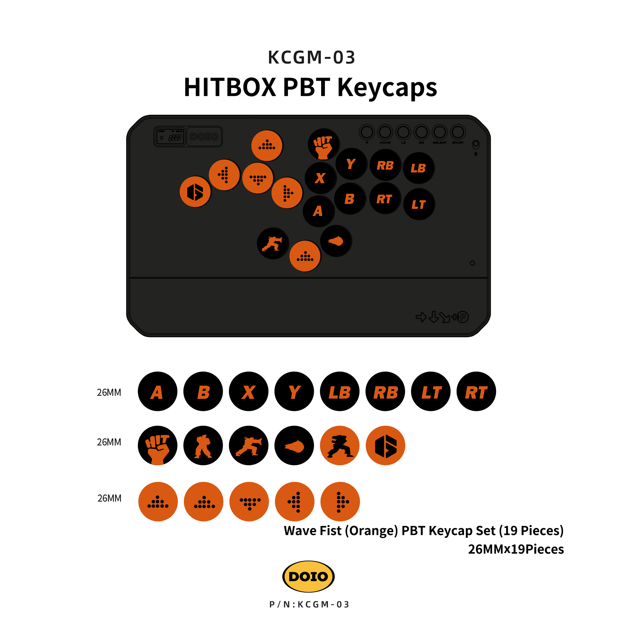 HITBOX PBT Keycaps KCGM-03
