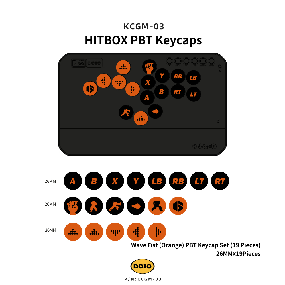 HITBOX PBT Keycaps KCGM-03